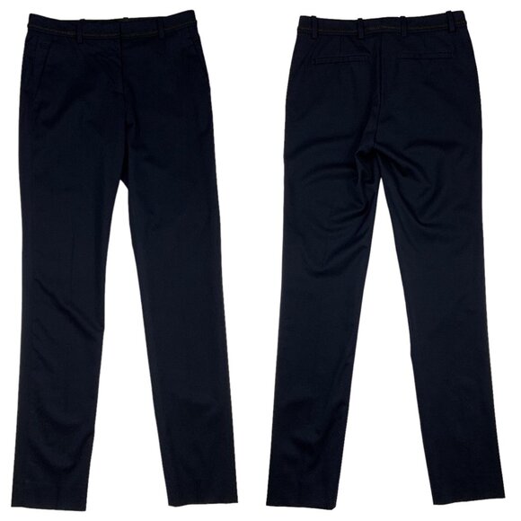 The Kooples Wool Blend Trousers Pant 34 XS Blue Slim Leg High Rise Quiet luxury - Picture 11 of 11